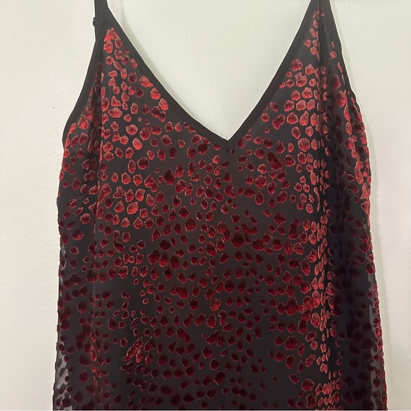 WAYF Nordstrom Velvet Red Dot Cowl Back Mini Dress Size M - Picture 7 of 8